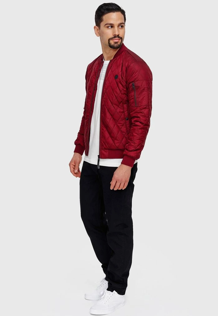 Bon marché 😉 INDICODE 👖 JEANS NOVAK - Veste Mi-saison - Bordeaux 🔥 – Image 2