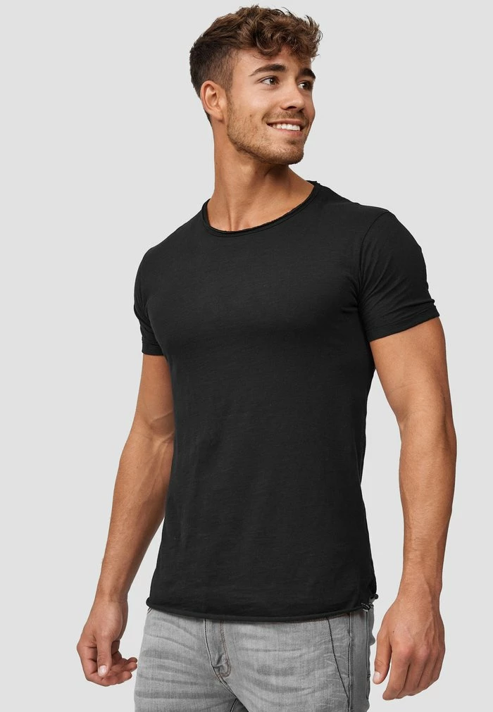 Promo 🎉 INDICODE 👖 JEANS WILBUR - T-shirt Imprimé - Schwarz 😍 – Image 5