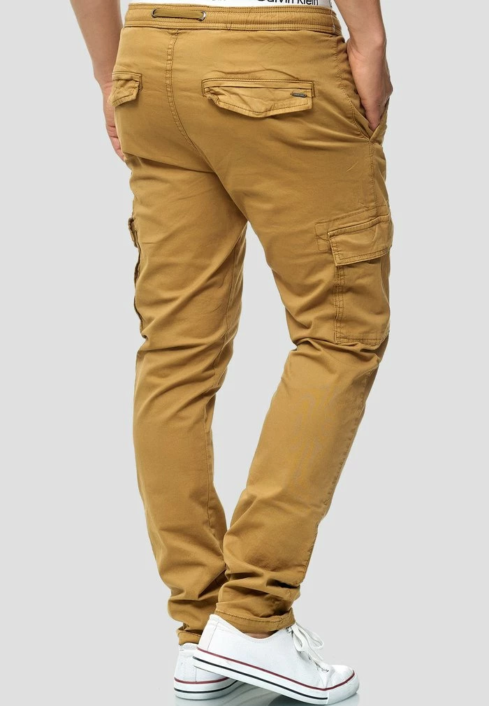 Vente flash 🎉 INDICODE 👖 JEANS BROADWICK - Pantalon Cargo - Camel 🔔 – Image 3