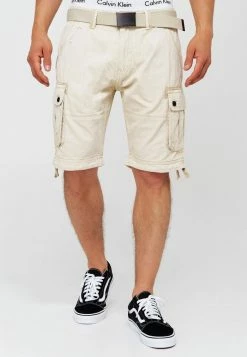 Budget 😉 INDICODE 👖 JEANS CARGO ABNER - Short - Fog 🔔