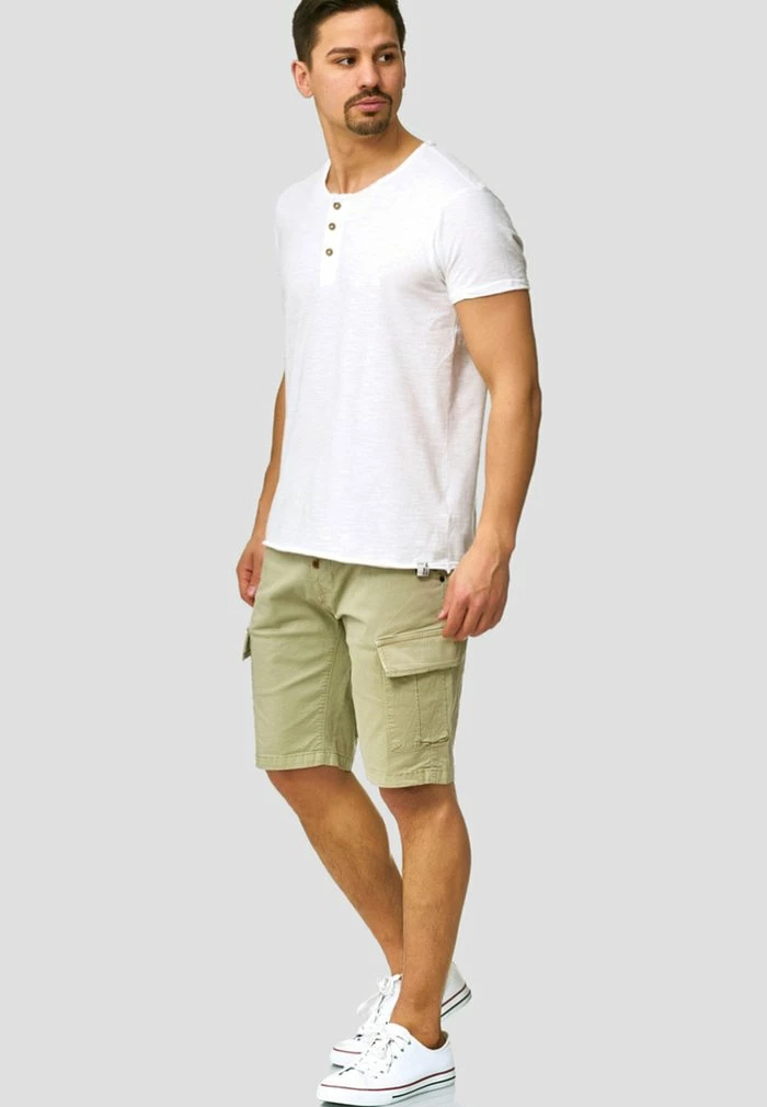 Grosses soldes ❤️ INDICODE 👖 JEANS Short - Moss Grey 🧨 – Image 2