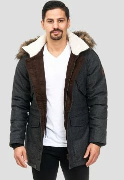 Bon marché 🎉 INDICODE 👖 JEANS BAYNES - Veste D'hiver - Salt/pepper 👏