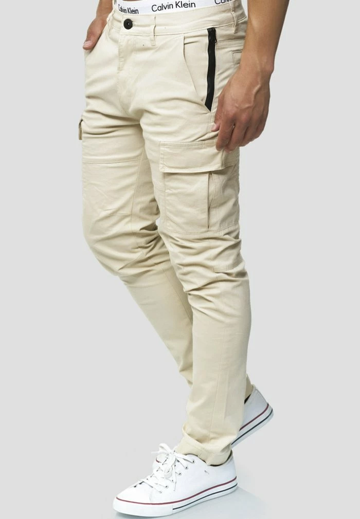 Meilleure affaire ❤️ INDICODE 👖 JEANS Pantalon Cargo - Beige 🎉 – Image 4