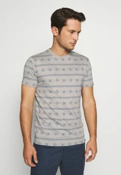 Meilleure vente 🎉 INDICODE 👖 JEANS CANNES - T-shirt Imprimé - Grey 👏