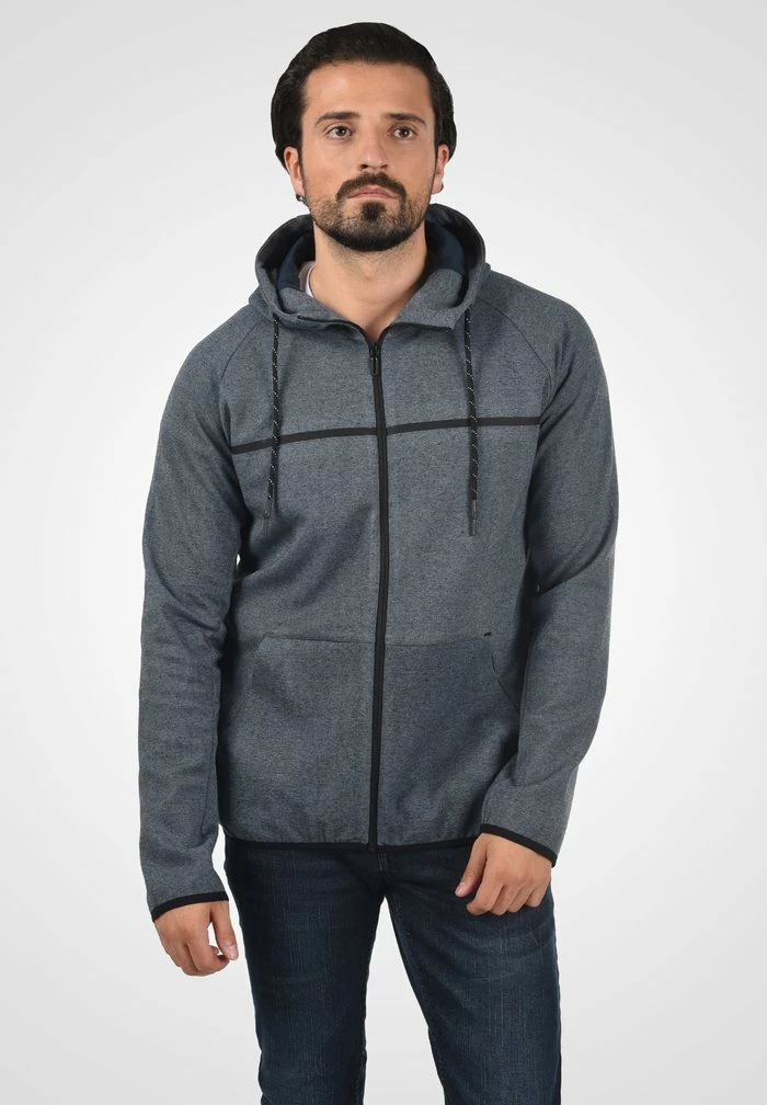 Acheter 👏 INDICODE 👖 JEANS IDNAGAGAMI - Sweat à Capuche Zippé - Navy Mix 😉