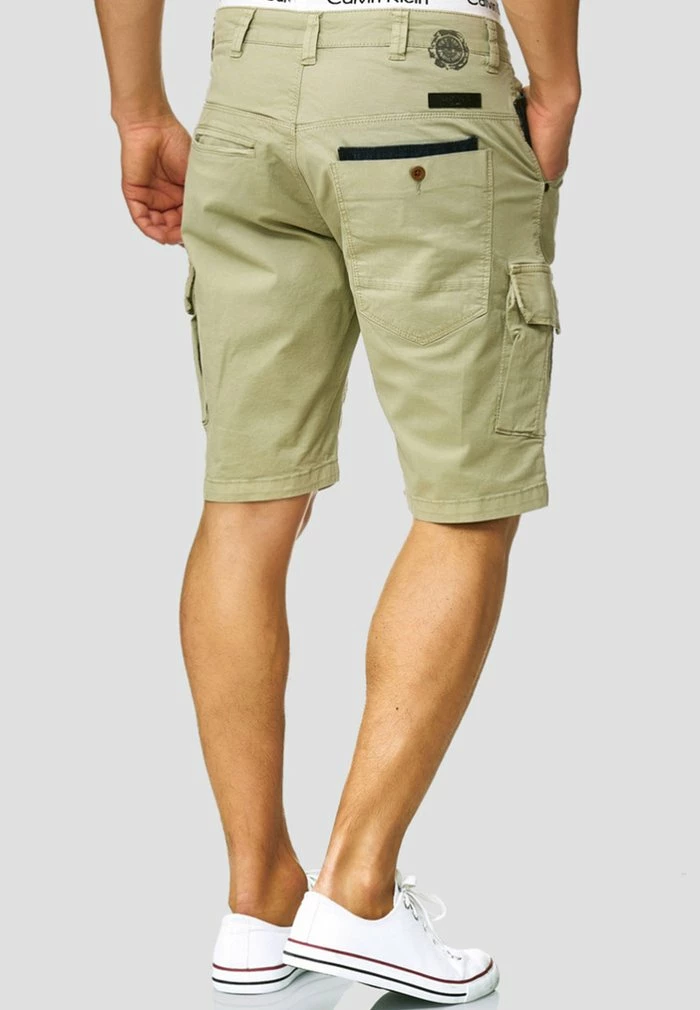 Grosses soldes ❤️ INDICODE 👖 JEANS Short - Moss Grey 🧨 – Image 3