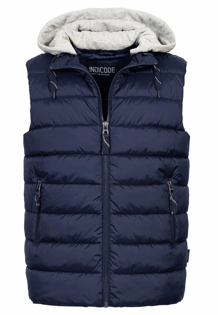 Remise 🧨 INDICODE 👖 JEANS STOCKTON - Veste Sans Manches - Navy 🌟 – Image 5