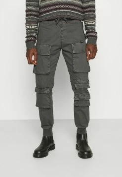 Grosses soldes 🎁 INDICODE 👖 JEANS MERCED - Pantalon Cargo - Raven 👏