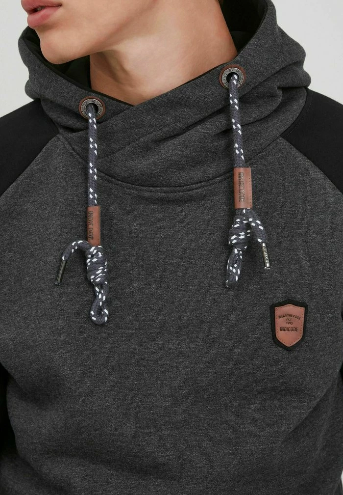 Sortie 👏 INDICODE 👖 JEANS IDTONEY - Sweat à Capuche - Charcoal Mix ✔️ – Image 4