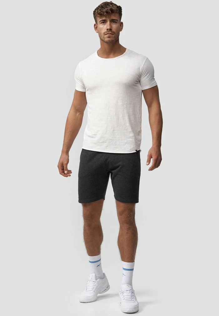 Le moins cher 👍 INDICODE 👖 JEANS Yates - Short - Charcoal Mix 😍 – Image 2