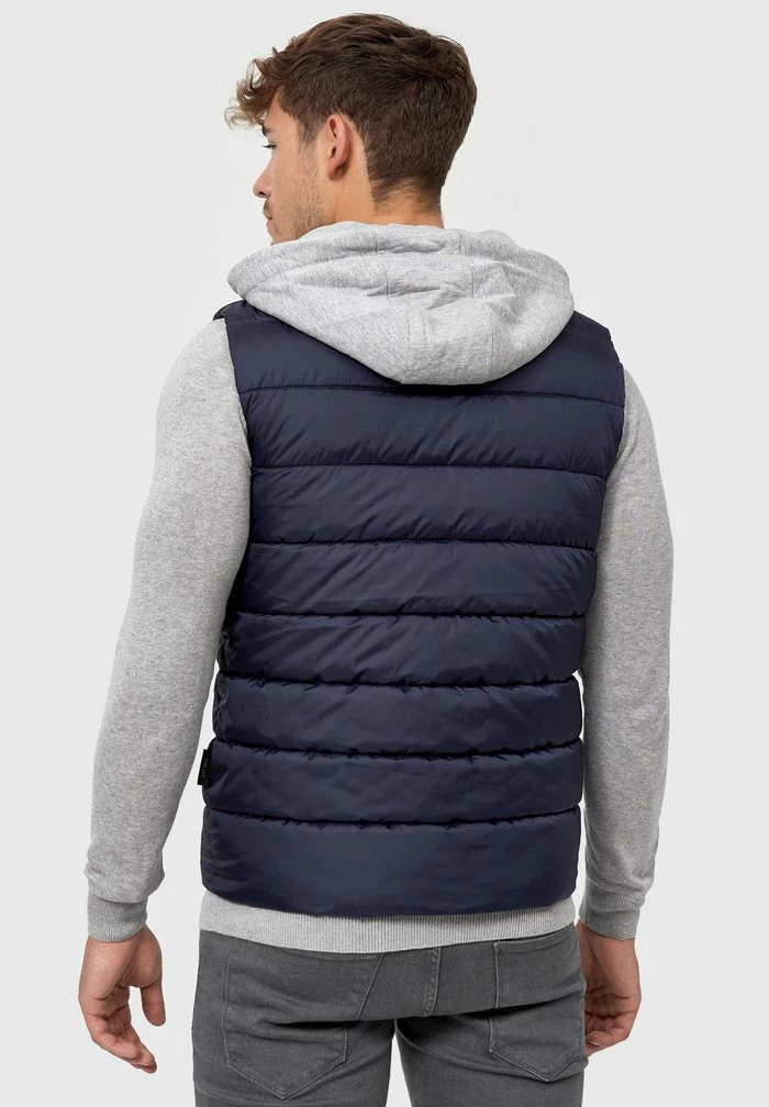 Remise 🧨 INDICODE 👖 JEANS STOCKTON - Veste Sans Manches - Navy 🌟 – Image 3