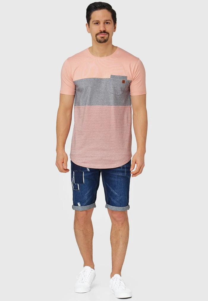 Coupon 🎉 INDICODE 👖 JEANS PORTER - T-shirt Imprimé - Coral Cloud 😍 – Image 2