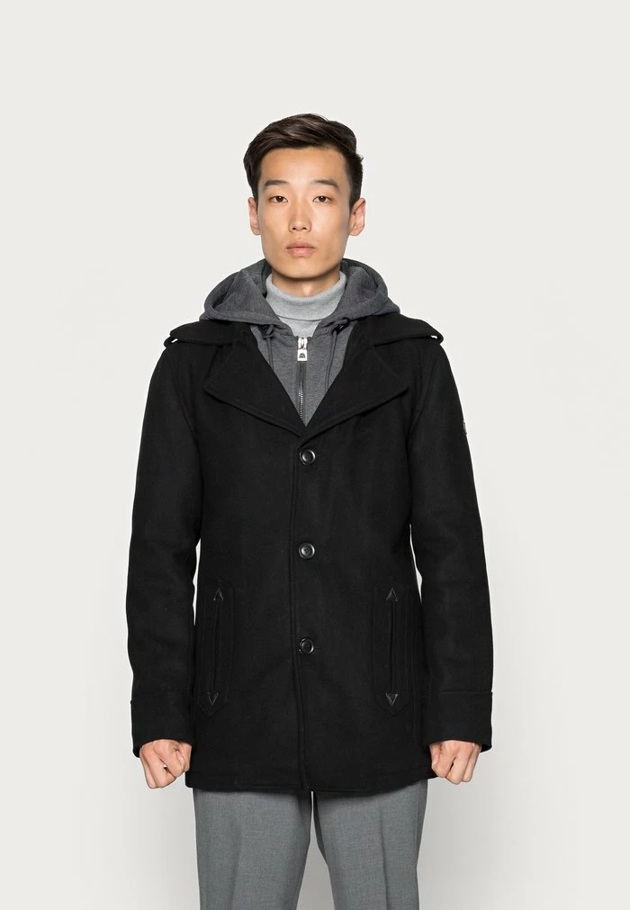 Remise 🤩 INDICODE 👖 JEANS ADAIR - Manteau Court - Black 🎉