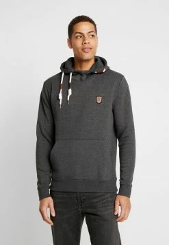 Remise 😉 INDICODE 👖 JEANS NEVILLY - Sweat à Capuche - Charcoal Mix 🤩