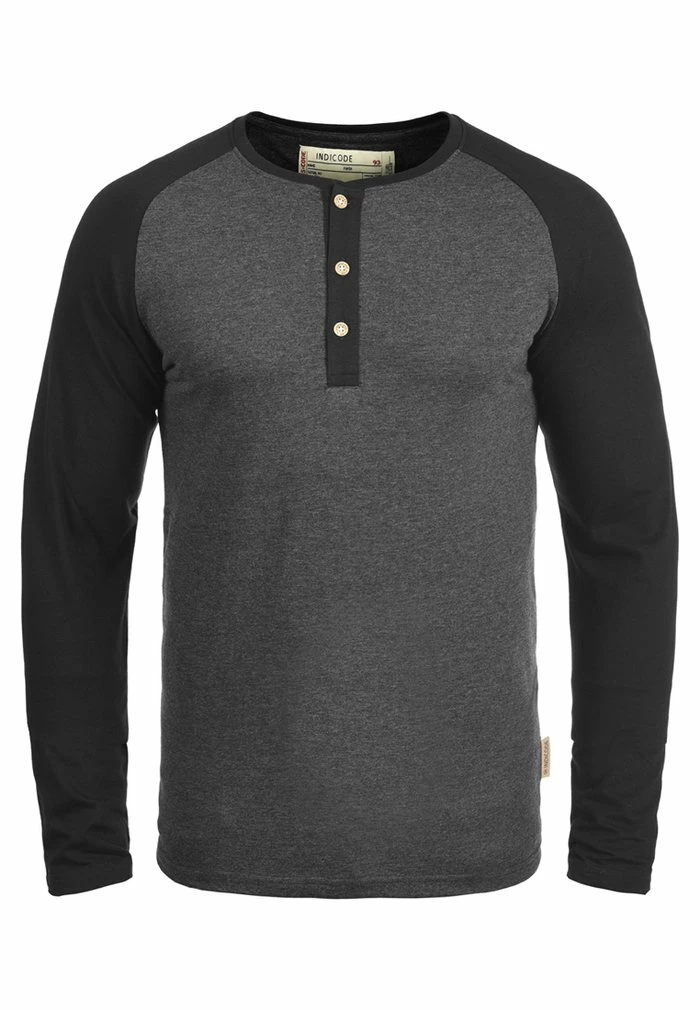 Le moins cher 🎁 INDICODE 👖 JEANS IDWINSTON - T-shirt à Manches Longues - Charcoal/black 🔥 – Image 3