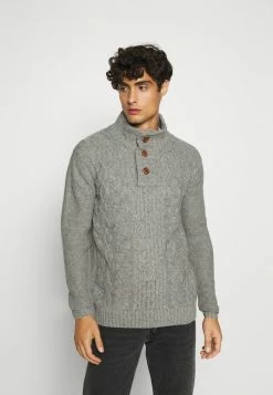 Bon marché 🎉 INDICODE 👖 JEANS RICH - Pullover - Light Grey Melange ⭐