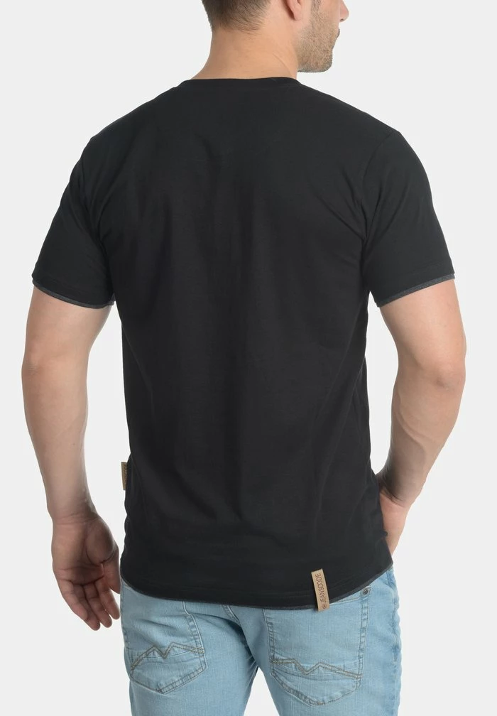 Meilleure affaire ⌛ INDICODE 👖 JEANS IDTONY - T-shirt Basique - Black 🎁 – Image 2