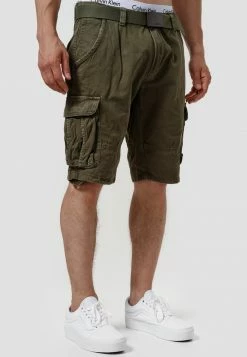 Remise ❤️ INDICODE 👖 JEANS MONROE - Short - Army ✨