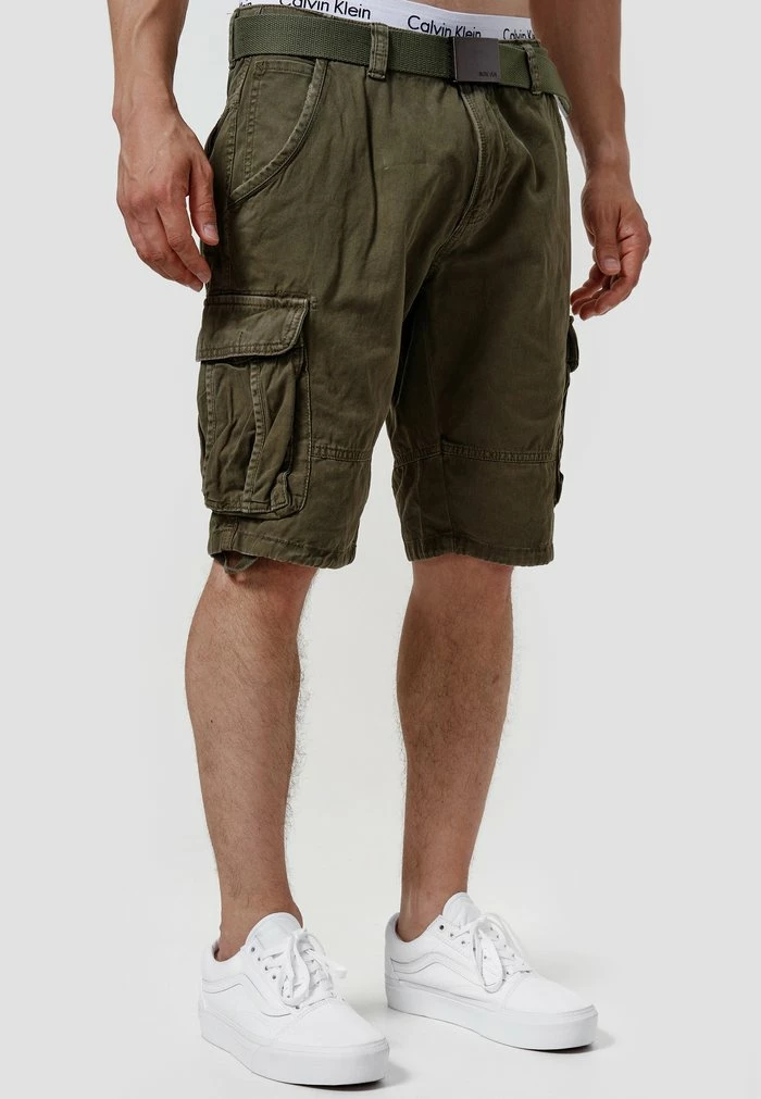 Remise ❤️ INDICODE 👖 JEANS MONROE - Short - Army ✨