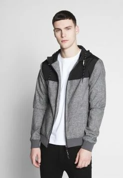 Budget 🤩 INDICODE 👖 JEANS BRUSHWOOD - Veste Légère - Black 🧨