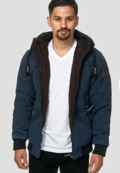 Acheter 🎁 INDICODE 👖 JEANS Veste Mi-saison - Navy ✨