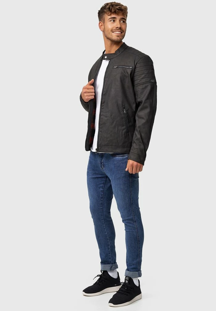 Meilleur prix 🤩 INDICODE 👖 JEANS MANUEL - Veste En Similicuir - Black 😍 – Image 2