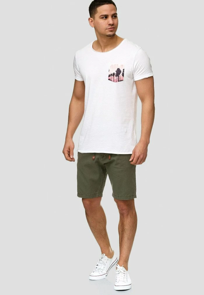 Bon marché 🌟 INDICODE 👖 JEANS Short - Army 🔔 – Image 2