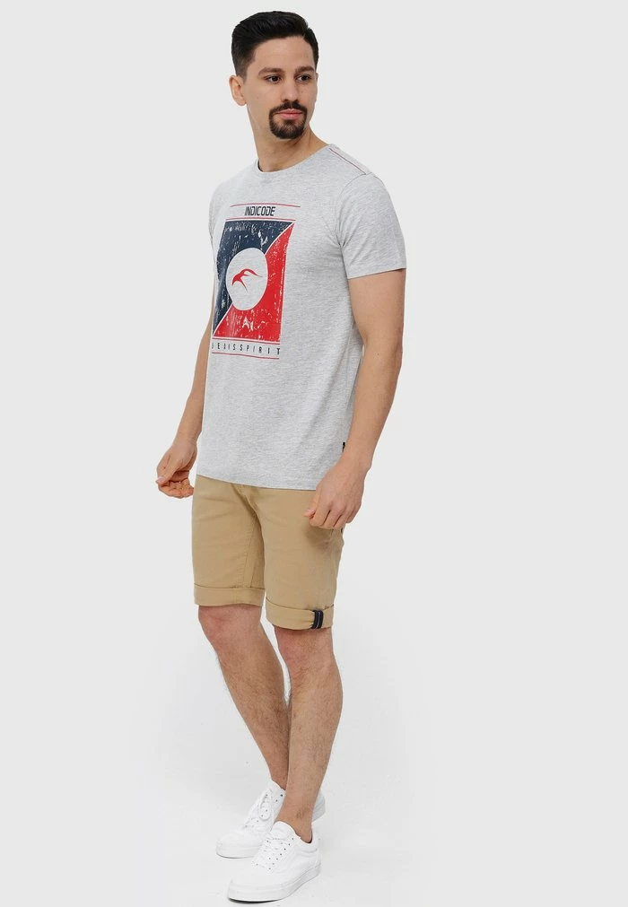 Les meilleures critiques de 😀 INDICODE 👖 JEANS T-shirt Imprimé - Lt Grey Mix ❤️ – Image 2