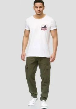 Grosses soldes 😍 INDICODE 👖 JEANS Pantalon Cargo - Army 👏