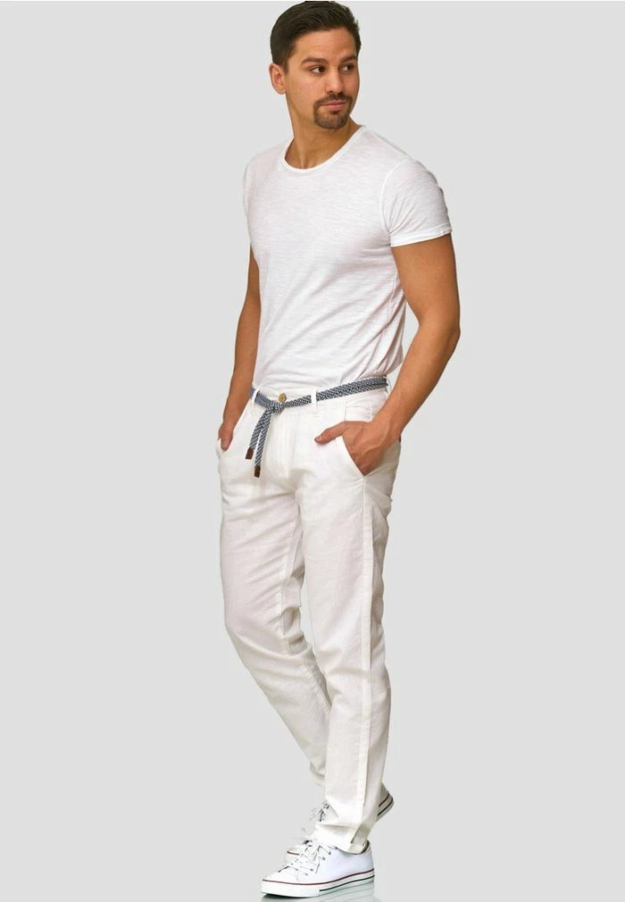 Budget 🛒 INDICODE 👖 JEANS HAVER - Pantalon Classique - Offwhite 🎉 – Image 2