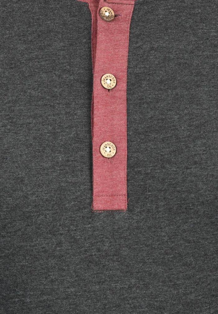 Offres 🎁 INDICODE 👖 JEANS IDWINSTON - T-shirt à Manches Longues - Charcoal/wine 😀 – Image 4