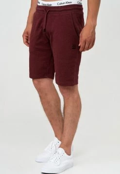 Promo ✨ INDICODE 👖 JEANS ECKERD - Short - Bordeaux Mix 🤩