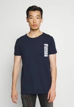 Offres 👏 INDICODE 👖 JEANS NOVAST - T-shirt Imprimé - Navy ✔️