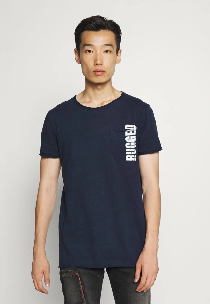 Offres 👏 INDICODE 👖 JEANS NOVAST - T-shirt Imprimé - Navy ✔️