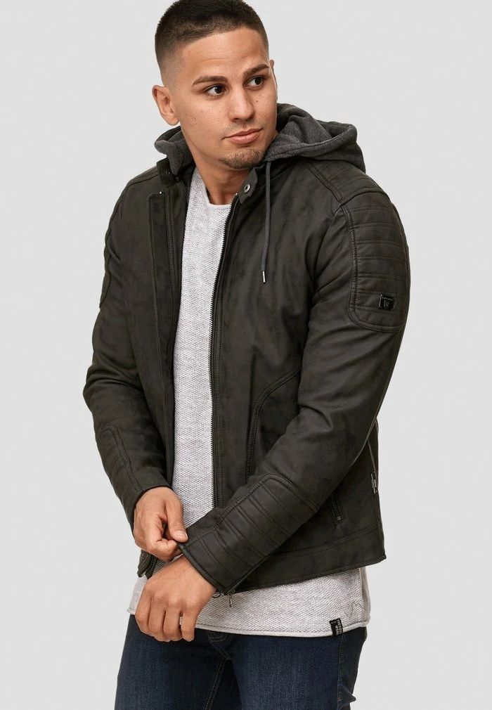 Offres 🥰 INDICODE 👖 JEANS MIGUEL - Veste En Similicuir - Black 🔔 – Image 5