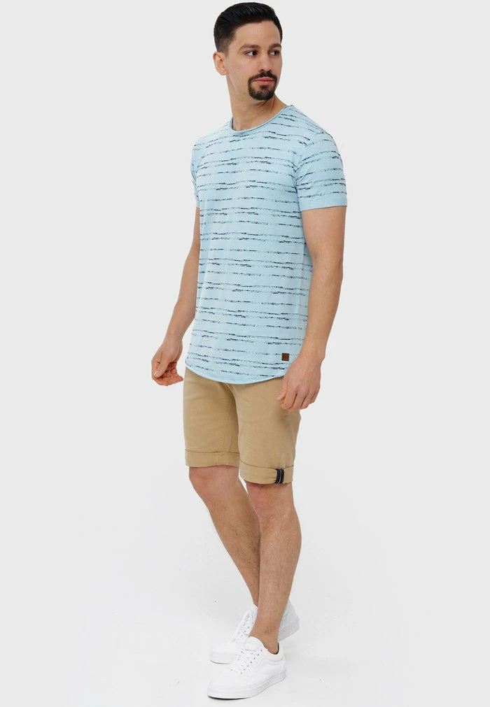 Meilleure affaire 🛒 INDICODE 👖 JEANS T-shirt Imprimé - Blue Wave 🛒 – Image 2