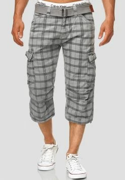 Sortie 🥰 INDICODE 👖 JEANS MIT GÜRTEL NICOLAS - Short - Light Grey ⌛