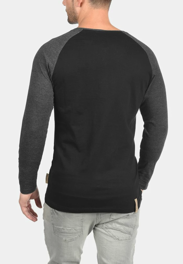 Nouveau 🛒 INDICODE 👖 JEANS IDWINSTON - T-shirt à Manches Longues - Metallic Black ⭐ – Image 2