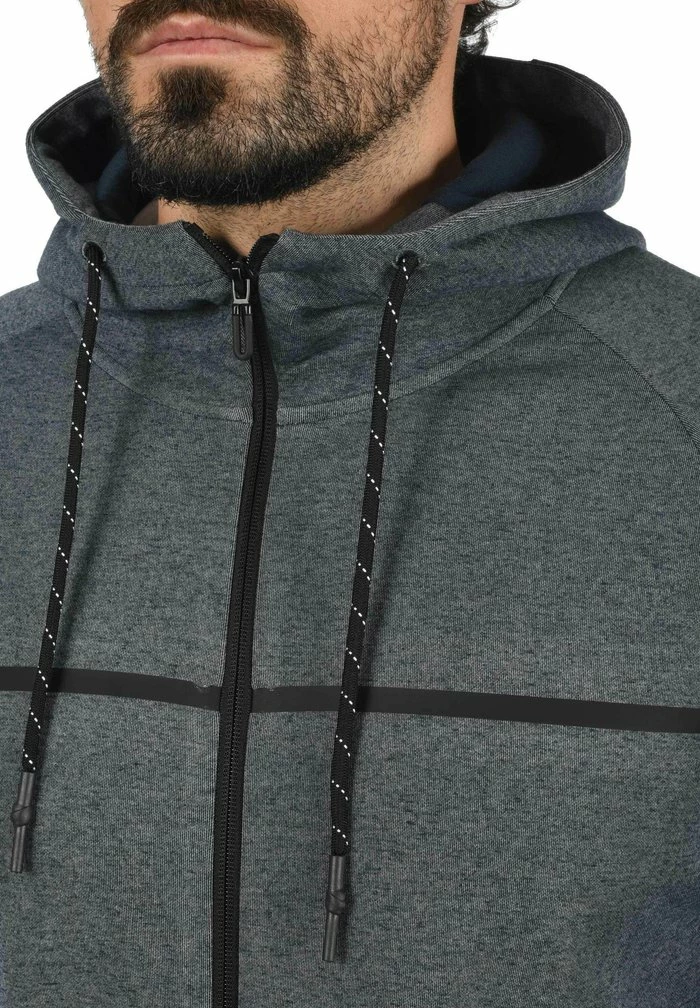 Acheter 👏 INDICODE 👖 JEANS IDNAGAGAMI - Sweat à Capuche Zippé - Navy Mix 😉 – Image 5