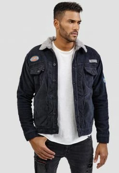 Coupon 🌟 INDICODE 👖 JEANS BEARD - Veste En Jean - Black 👍