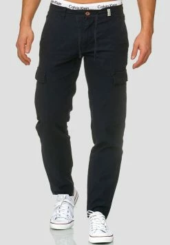 Acheter 👍 INDICODE 👖 JEANS Pantalon Cargo - Navy ✨