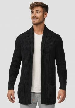 Vente flash ❤️ INDICODE 👖 JEANS ANAHEIM - Gilet - Black 👍