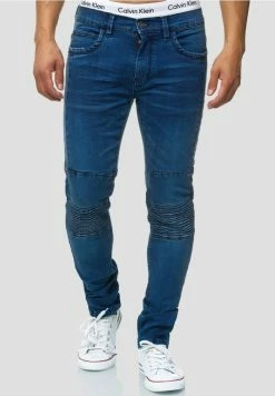 Budget 👍 INDICODE 👖 JEANS Jean Slim - Dark Blue 🛒