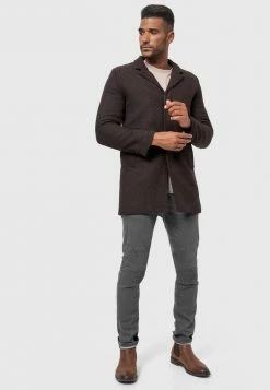 Acheter ⭐ INDICODE 👖 JEANS Manteau Court - Lt Brown ❤️