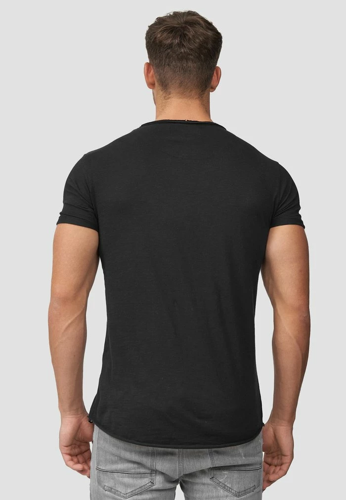 Promo 🎉 INDICODE 👖 JEANS WILBUR - T-shirt Imprimé - Schwarz 😍 – Image 3