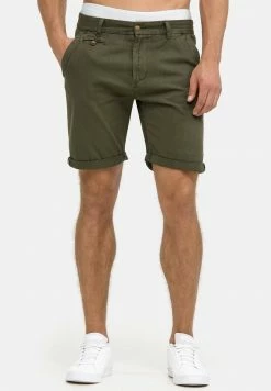 Offres 🧨 INDICODE 👖 JEANS CASUAL FIT - Short - Grün Army 🧨