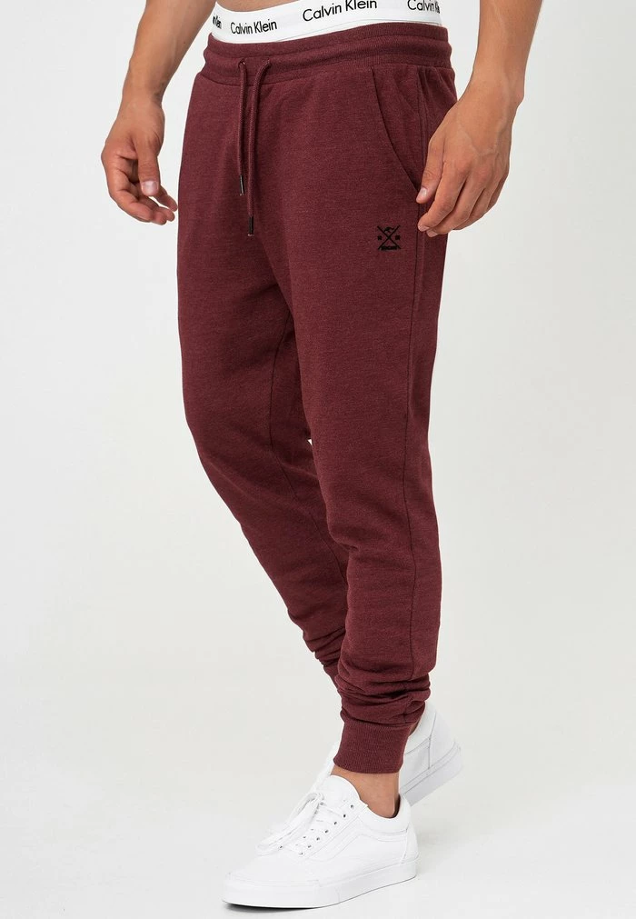 Meilleure vente 🔔 INDICODE 👖 JEANS Pantalon De Survêtement - Bordeaux Mix 🎉