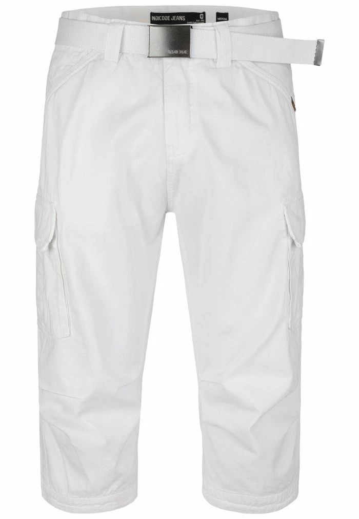 Budget 🔥 INDICODE 👖 JEANS MIT GÜRTEL NICOLAS - Short - Optical White 🎁 – Image 6