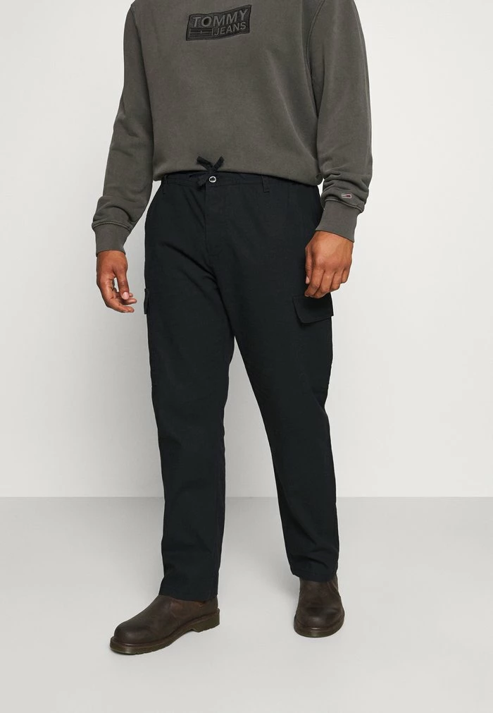 Offres 🔥 INDICODE 👖 JEANS LASSO - Pantalon Cargo - Black ✔️