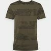 Promo 🛒 INDICODE 👖 JEANS ALLEN - T-shirt Imprimé - Army 🔔